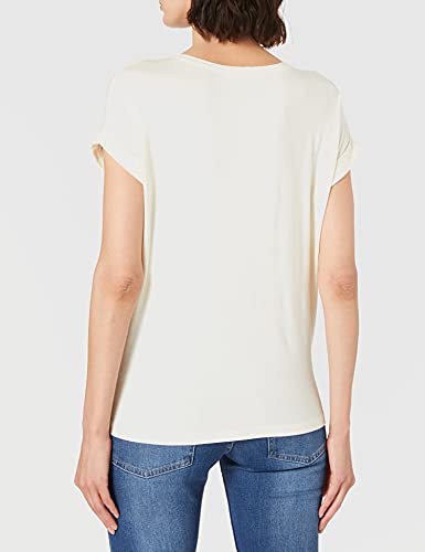 Detalle de ONLY ONLMOSTER S/S O-Neck TOP NOOS JRS – Damen T‑Shirt mit Umschlagbündchen