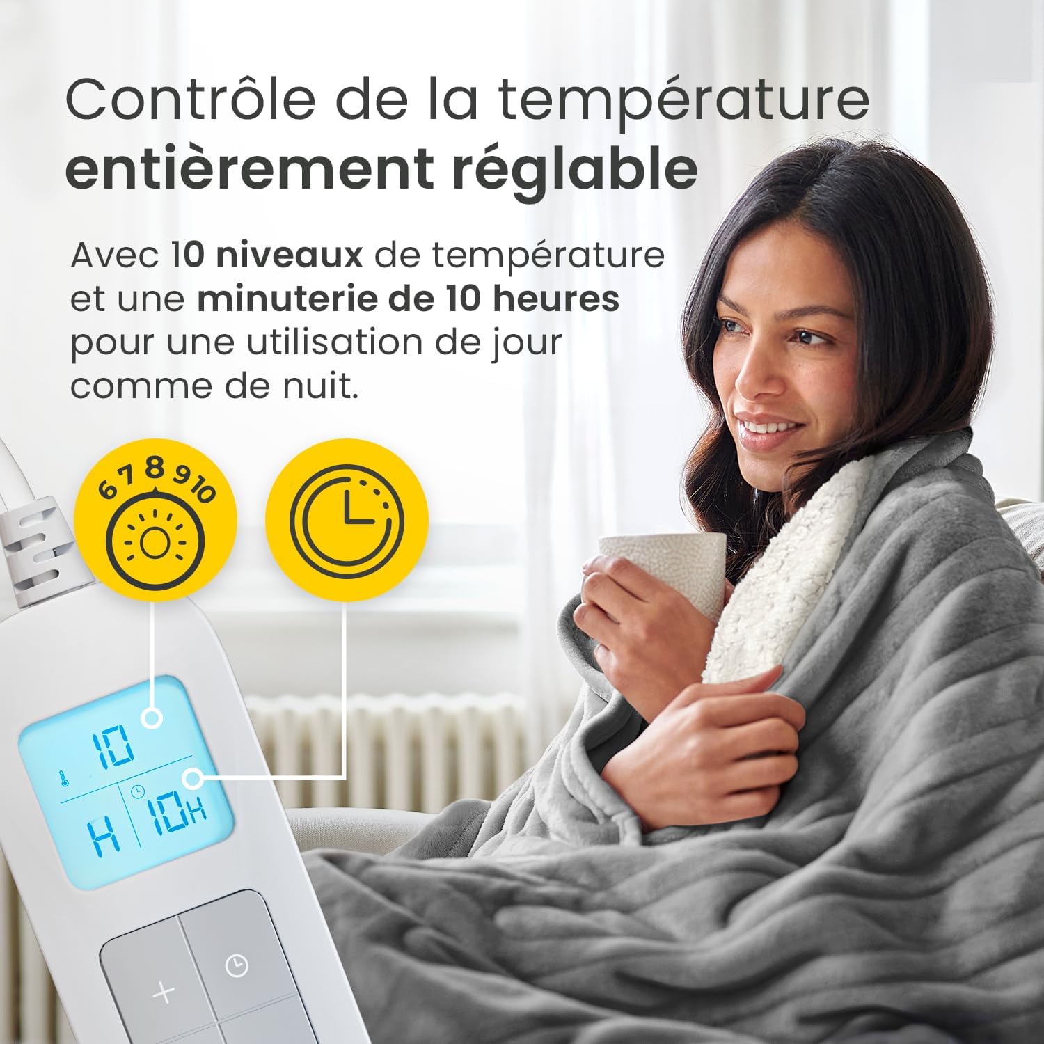 Thumbnail 4 de Cosi Home CH-HT-D06G-EU elektrische deken, omkeerbaar met 10 warmtestanden