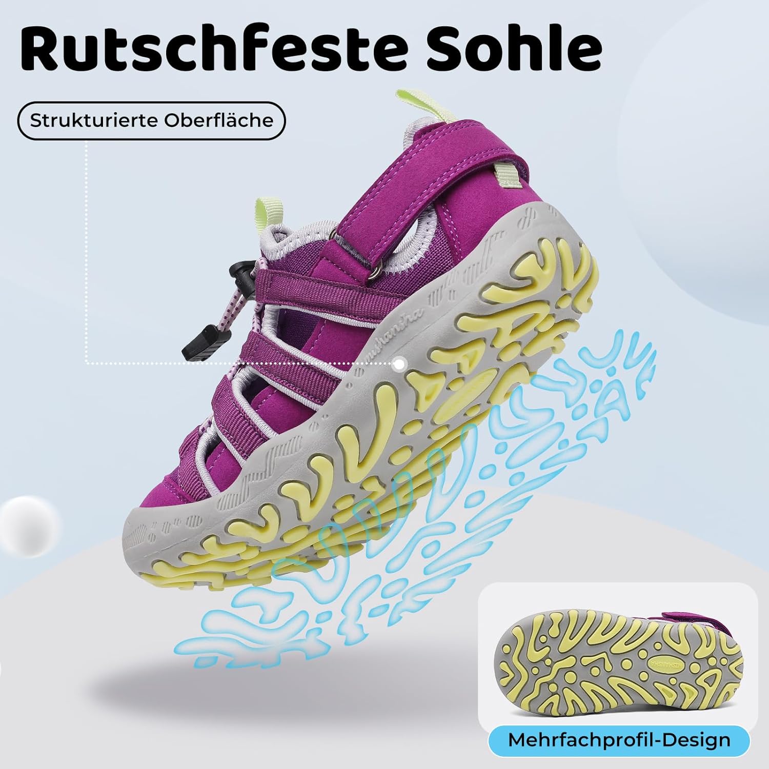 Thumbnail 6 de Mishansha Kinder-Sandalen: Outdoorschuhe mit geschlossener Zehenkappe, atmungsaktivem Mesh und rutschfester Sohle