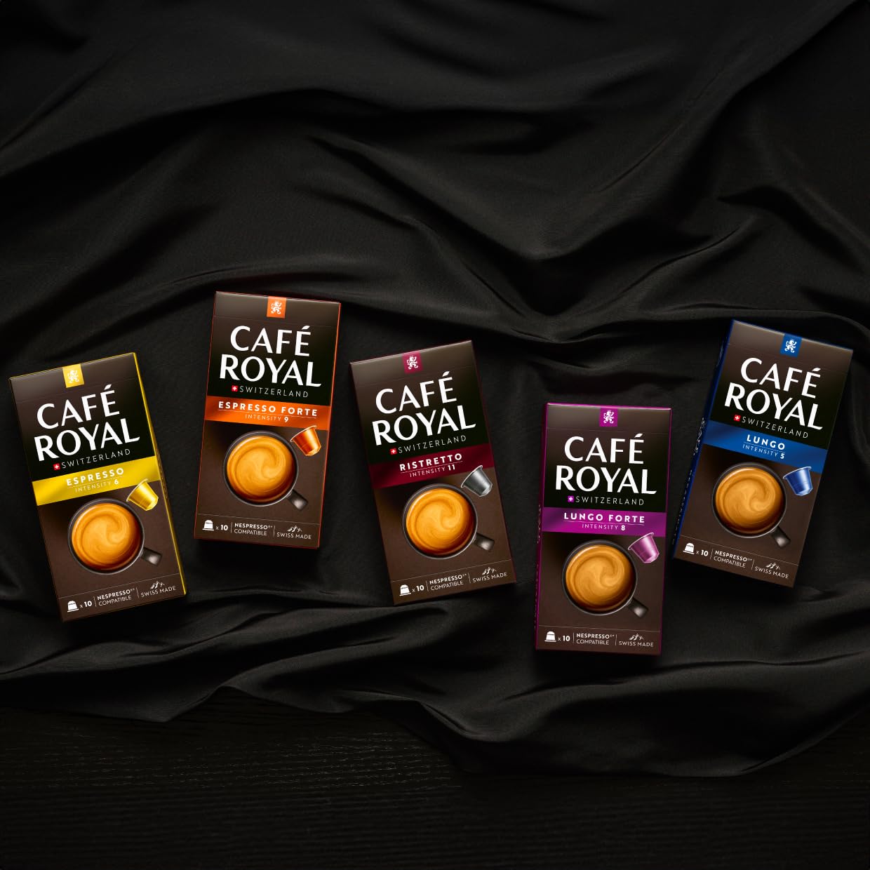 Detalle de Café Royal Lungo Promo Packung – Nespresso-kompatible Kaffeekapseln, 100 Kapseln, 100% Arabica