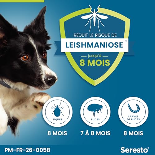 Thumbnail 3 de Seresto Collier Grands Chiens – 2 protections anti-puces et anti-tiques pour grands chiens (>8 kg) – Gris