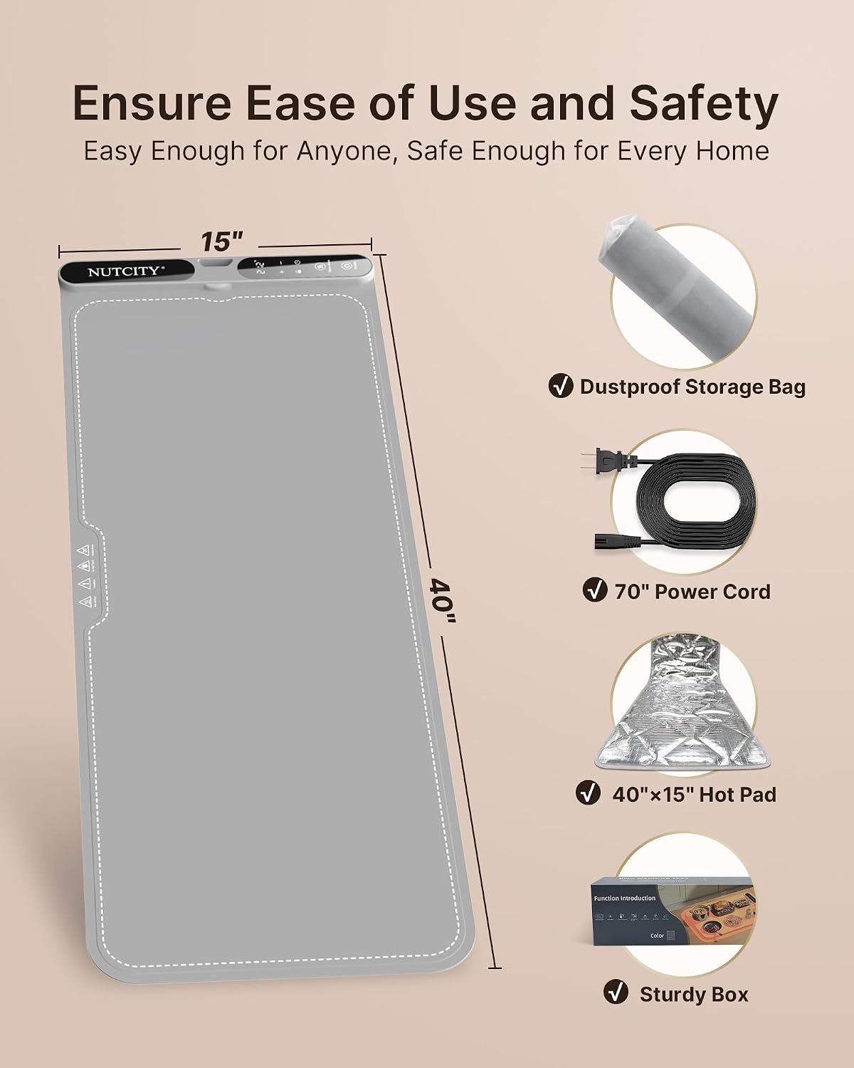 Thumbnail 6 de NUTCITY Food Warming Mat 40" x 15