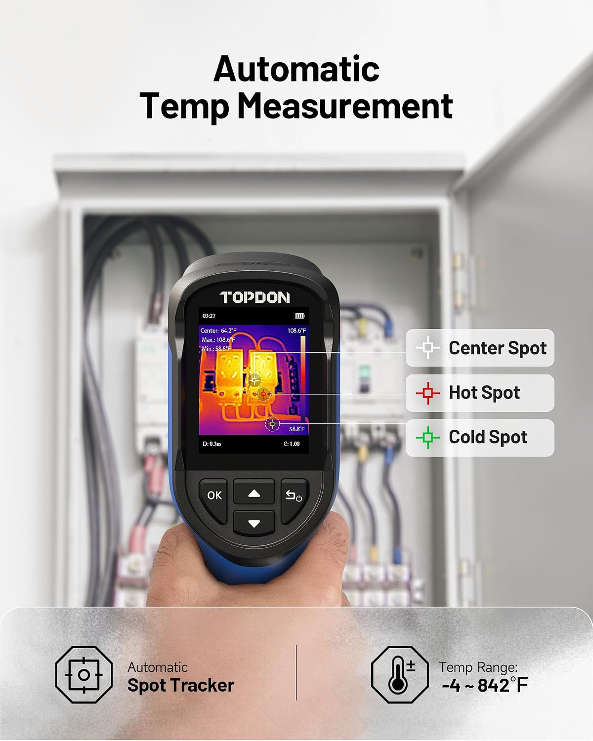 Detalle de TOPDON thermal imaging camera 128 x 128 IR resolution
