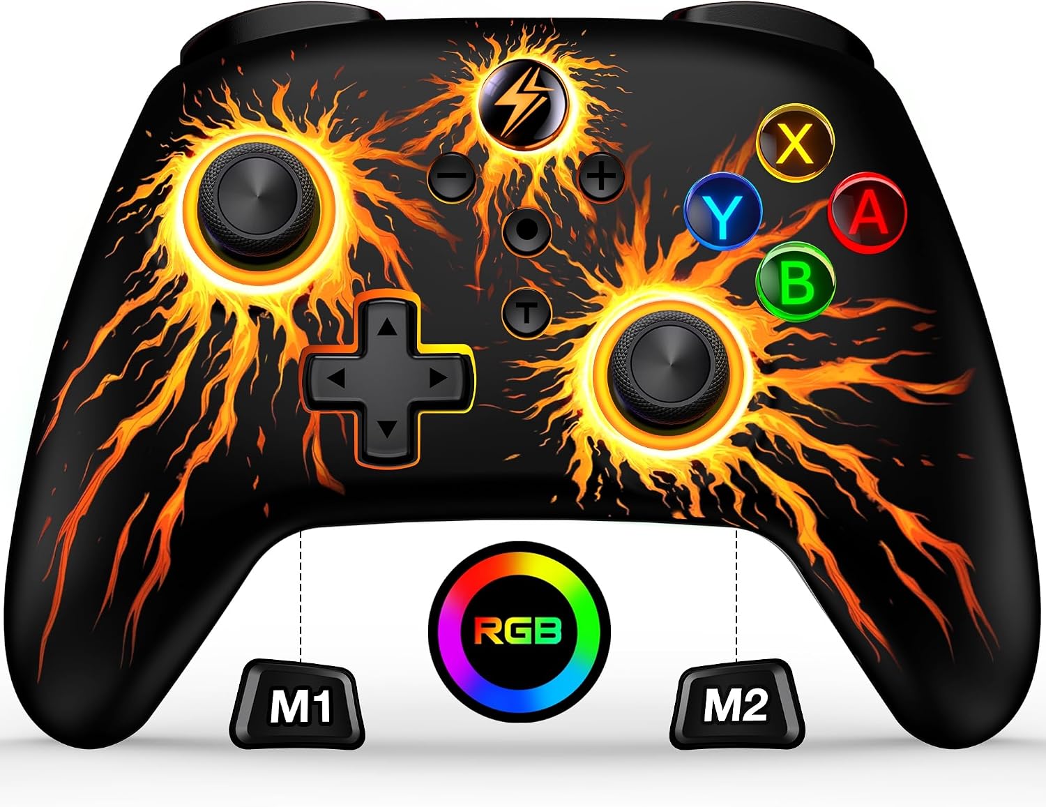 Detalle de ALEEMTRY Switch Controller – Wireless Pro Controller mit RGB, Makro-Tasten und Turbo-Funktion