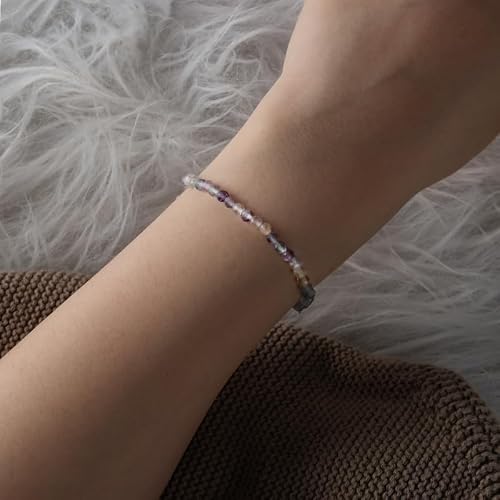 Detalle 2 de RUBY pulsera de cuentas de piedra natural facetadas de 4 mm con estuche