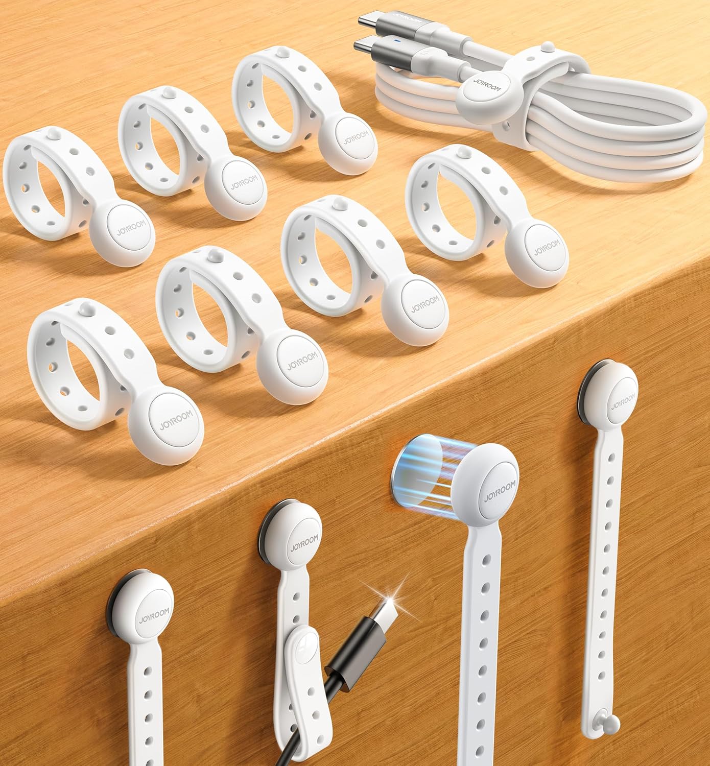 JOYROOM 12 Stück Magnetische Kabelbinder 🧰