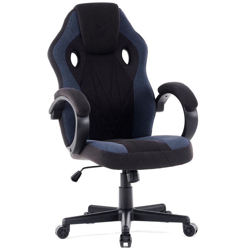 Detalle de Sense7 Prism Tela Silla Gaming Negra/Azul: comodidad y ergonomía para largas sesiones