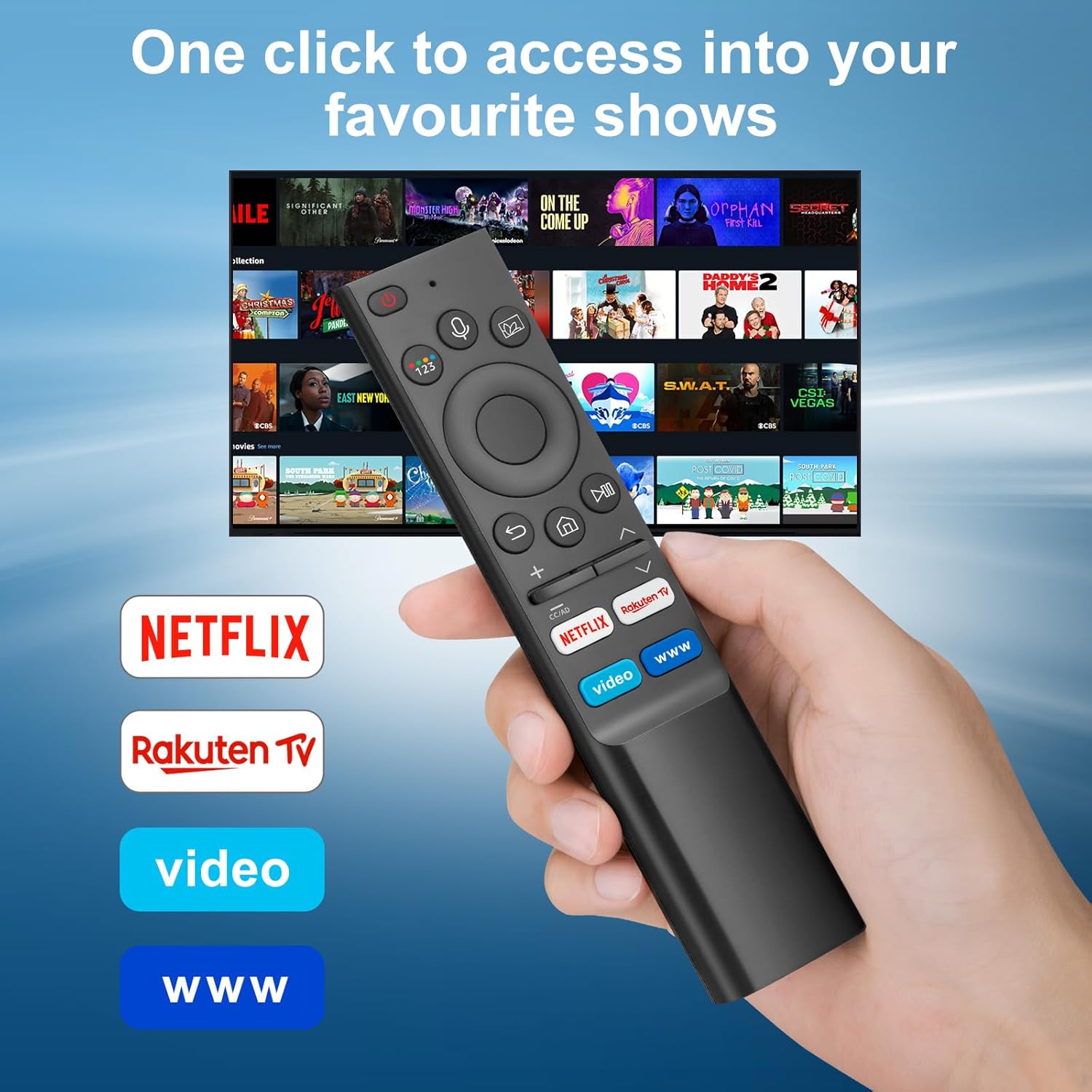 Thumbnail 5 de Sprachersatz für Samsung Smart-TV-Fernbedienung mit Sprachfunktion und 4 Shortcut-Tasten (für ausgewählte Modelle)