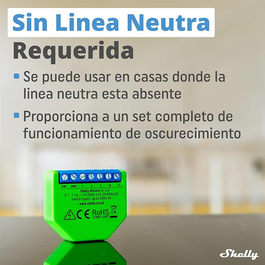 Thumbnail 1 de Shelly Dimmer 2 atenuador WLAN con medición de consumo 🎛️