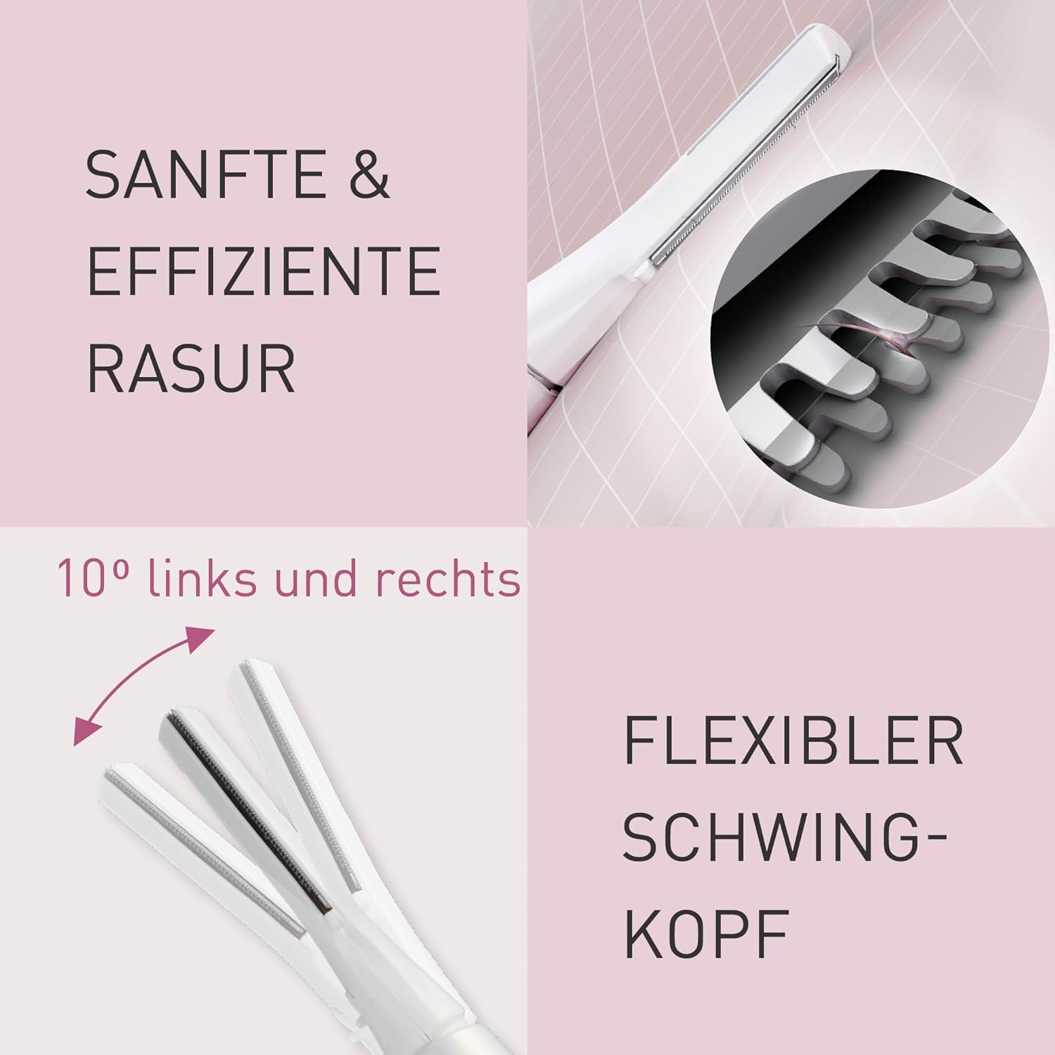Thumbnail 4 de Panasonic ES-WR51 kompakter Damenrasierer & Body-Trimmer für Bikini und Körper (trocken, batteriebetrieben)