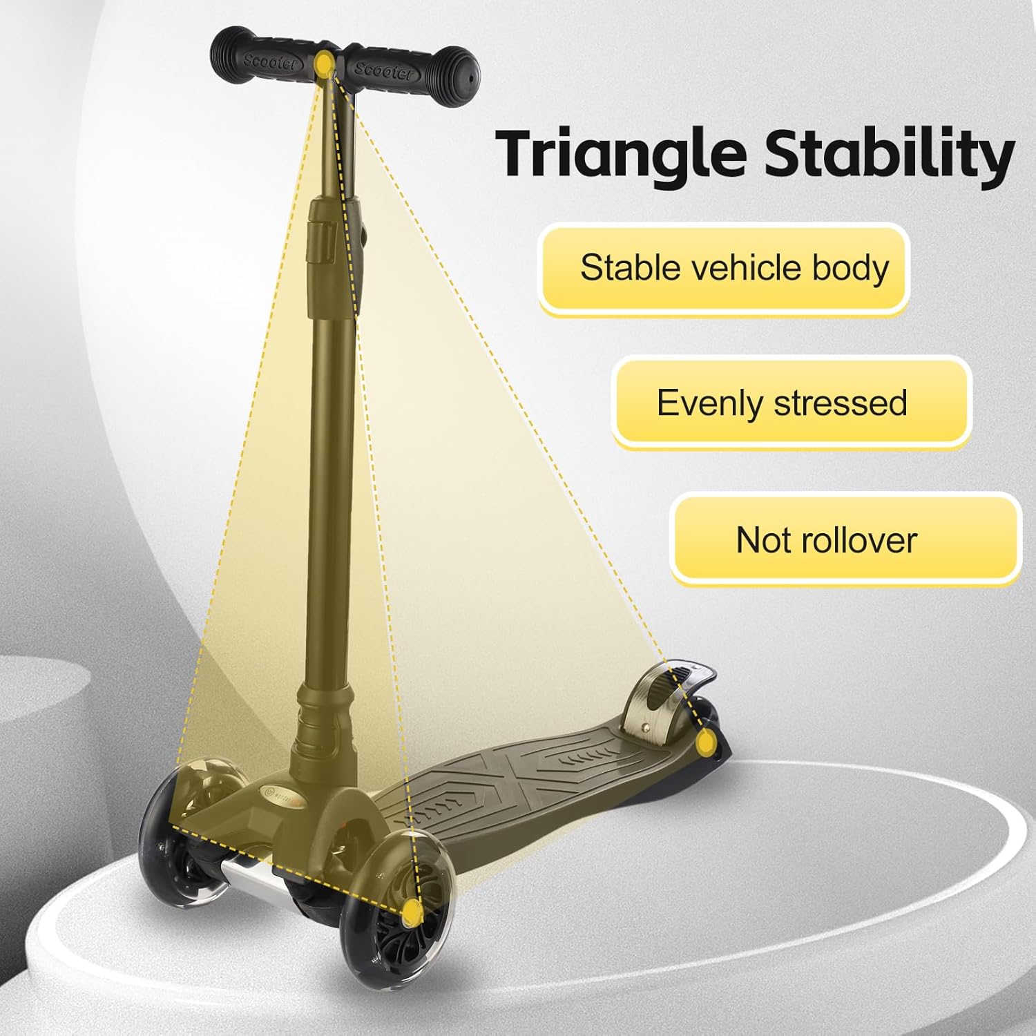 Thumbnail 3 de 3 Wheel Scooter for Kids Ages 3-12 with Light-Up Wheels