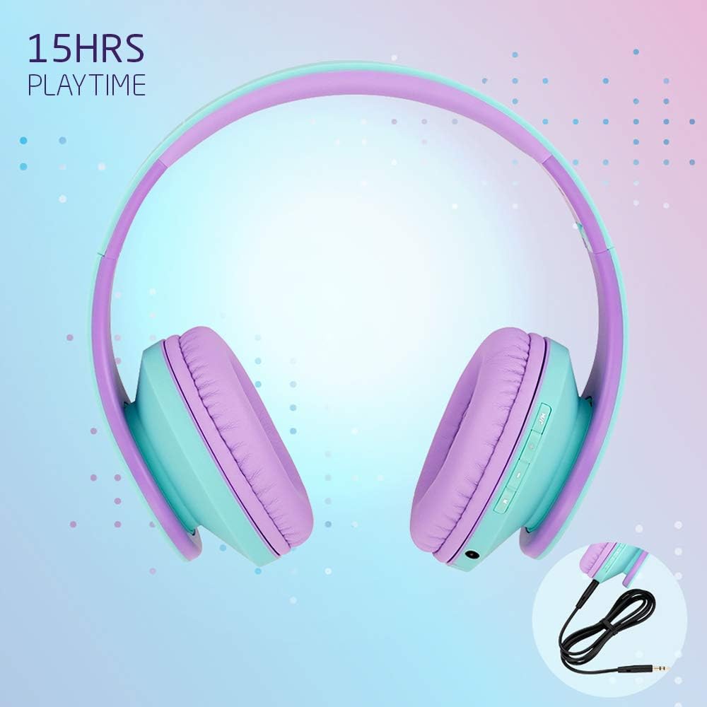 Thumbnail 5 de PowerLocus KinderKopfhörer P2 – Bluetooth Over-Ear mit 85 dB Lautstärkebegrenzung, faltbar, Mikrofon, Kabel- oder Micro-SD-Modus