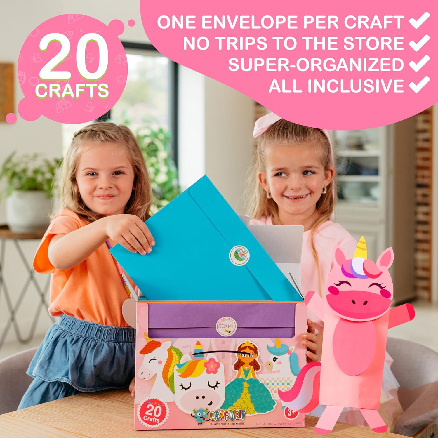 Thumbnail 2 de Craftikit 20 Award-Winning Princess & Unicorn Crafts for Kids (Ages 3-10) — All-In-One, Mess-Free Craft Box