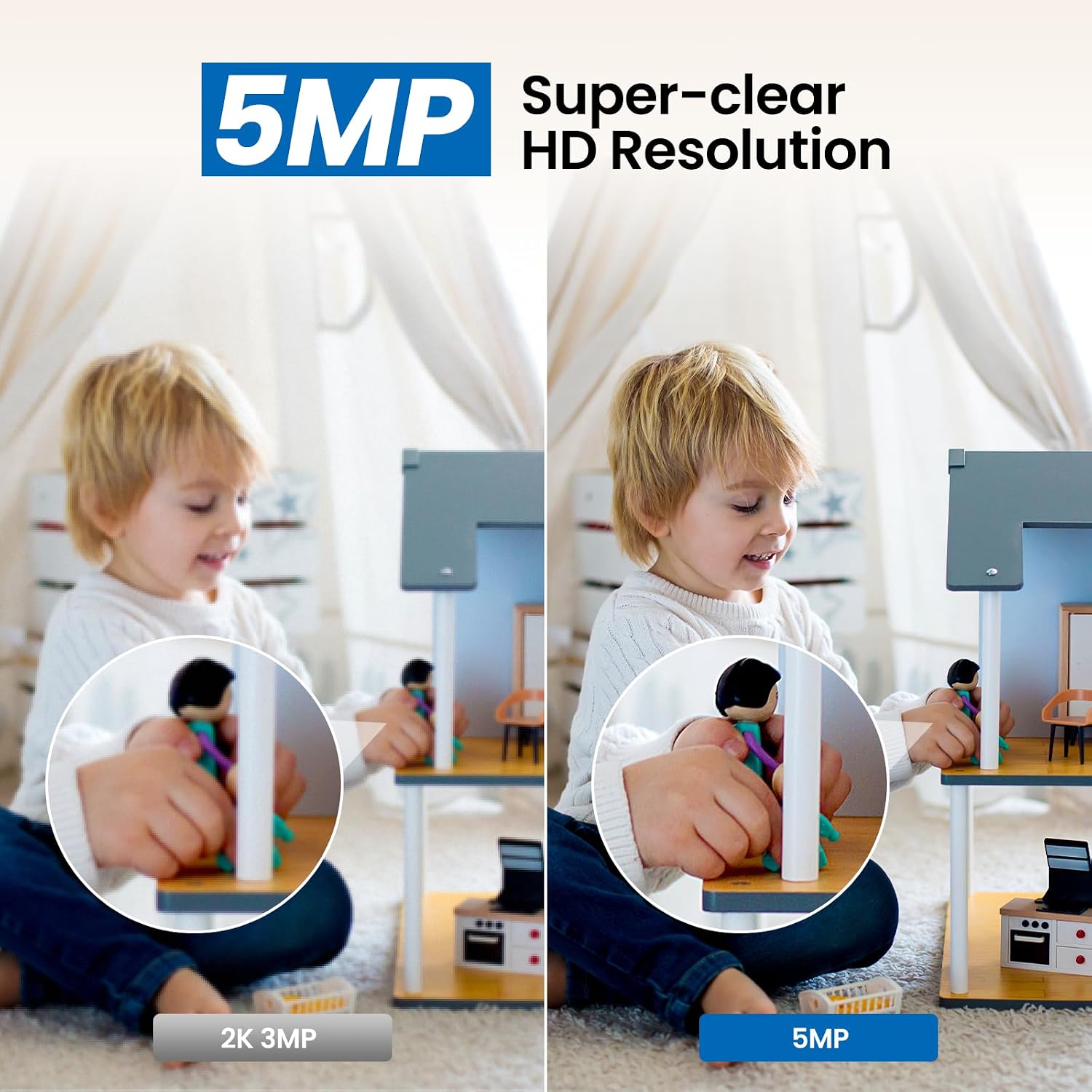 Thumbnail 2 de Cinnado D1 2K Home Security Camera with 360° motion
