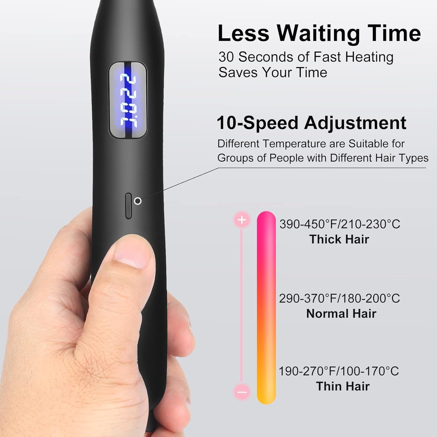 Thumbnail 1 de Mini Hair Straightener Pencil — Adjustable Temperature 💇