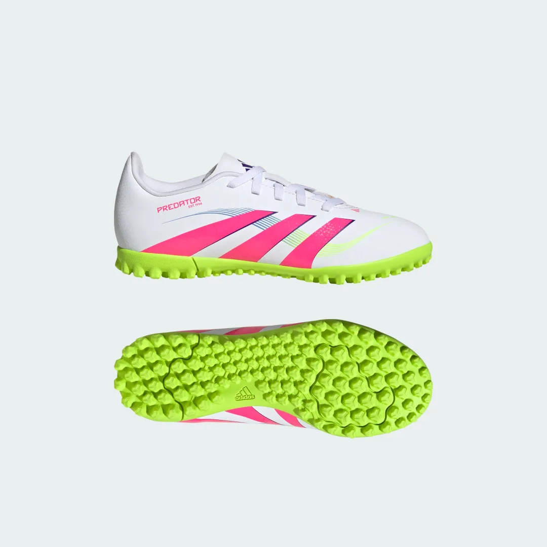 Detalle de Zapatilla de fútbol Predator Club moqueta (Adolescentes) de Adidas – Blanca
