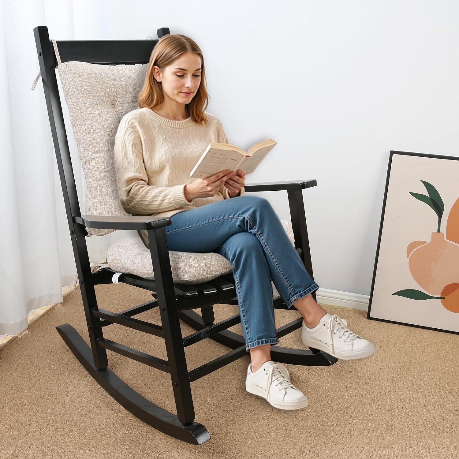 Thumbnail 6 de SINOSSO Rocking Chair Cushion Set 17 x 17 Inches