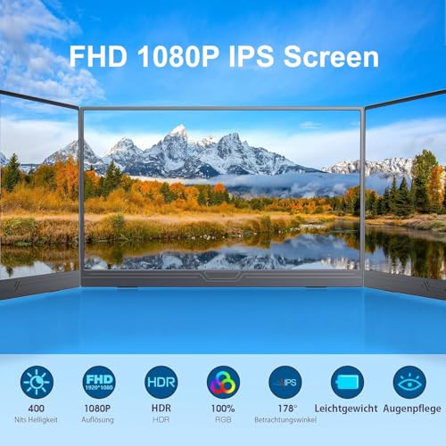 Thumbnail 1 de CUIUIC 15.6" Portable Monitor USB-C Display con HD 1080p, HDR y Soporte Protectivo