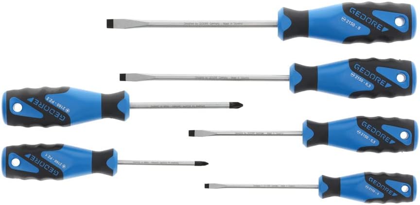Detalle 1 de GEDORE 2160 PHZ-06 – 6-częściowy zestaw wkrętaków PH i PZ z uchwytami 3K
