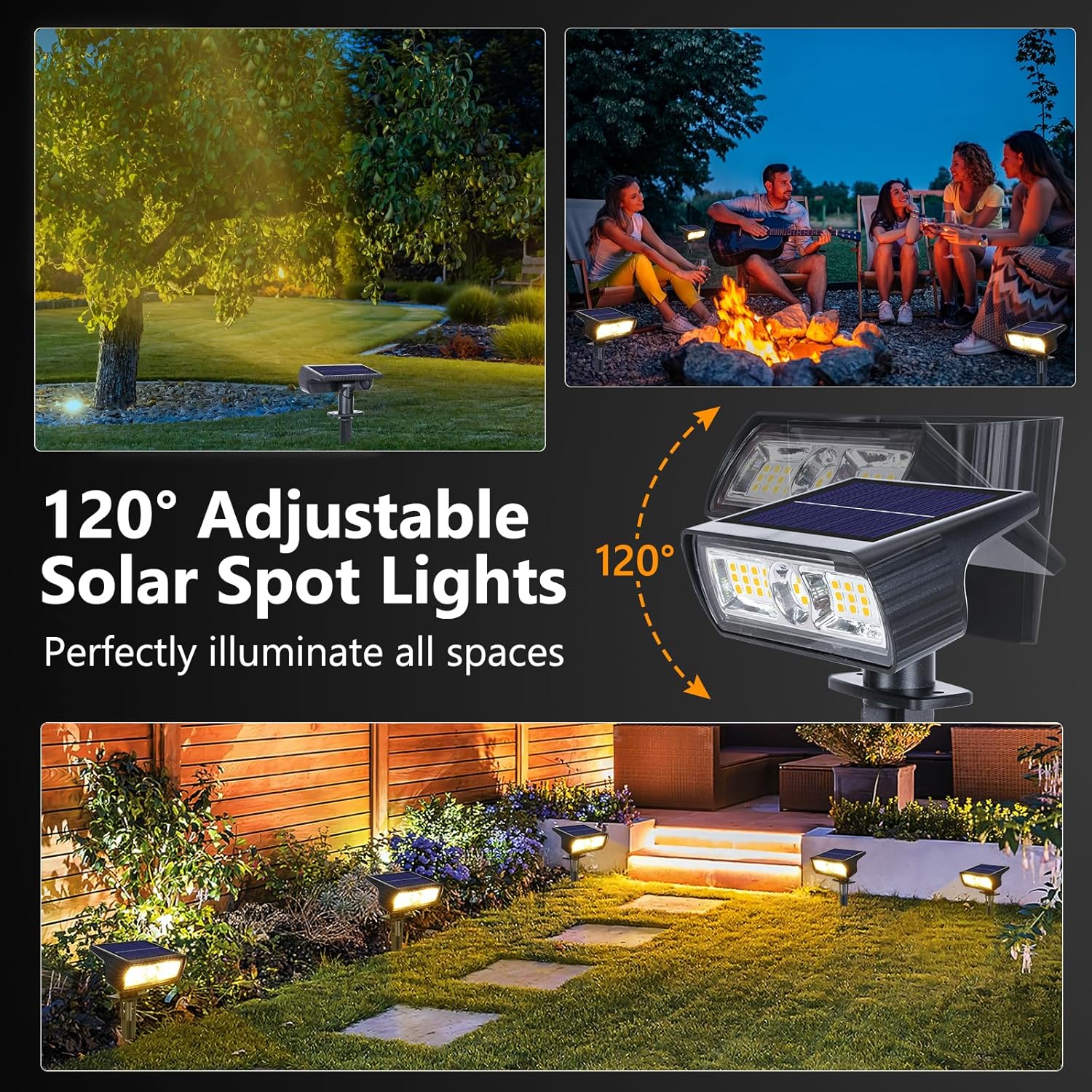 Thumbnail 5 de Moxled Solarlampen für Außen Garten (6er-Set) – 3000K warmweiß, IP65, 2 Helligkeitsmodi