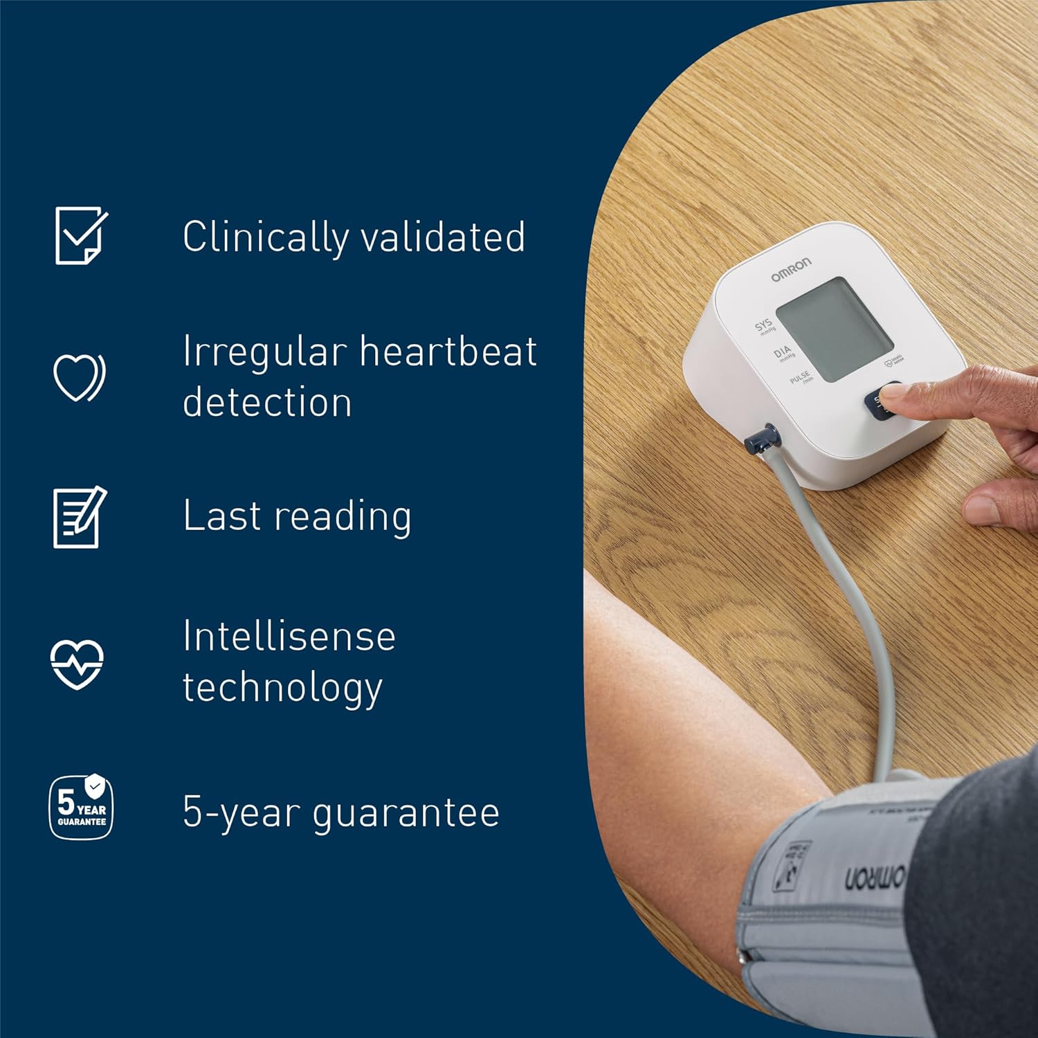 Detalle de OMRON M1 Basic blood pressure monitor 22–32 cm 🩺