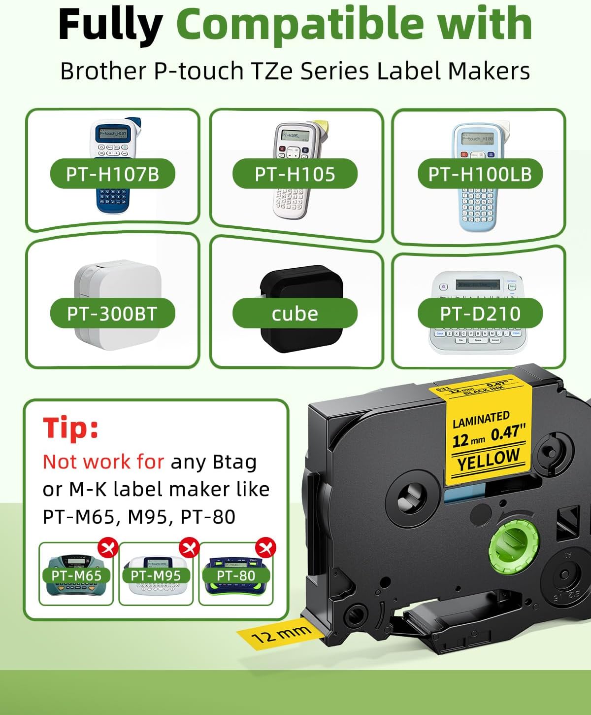 Thumbnail 1 de MarkField TZe-631 12mm Beschriftungsband 🏷