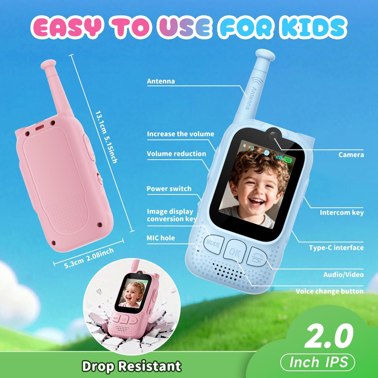 Thumbnail 6 de Kids Video Walkie-Talkies, 2-Pack