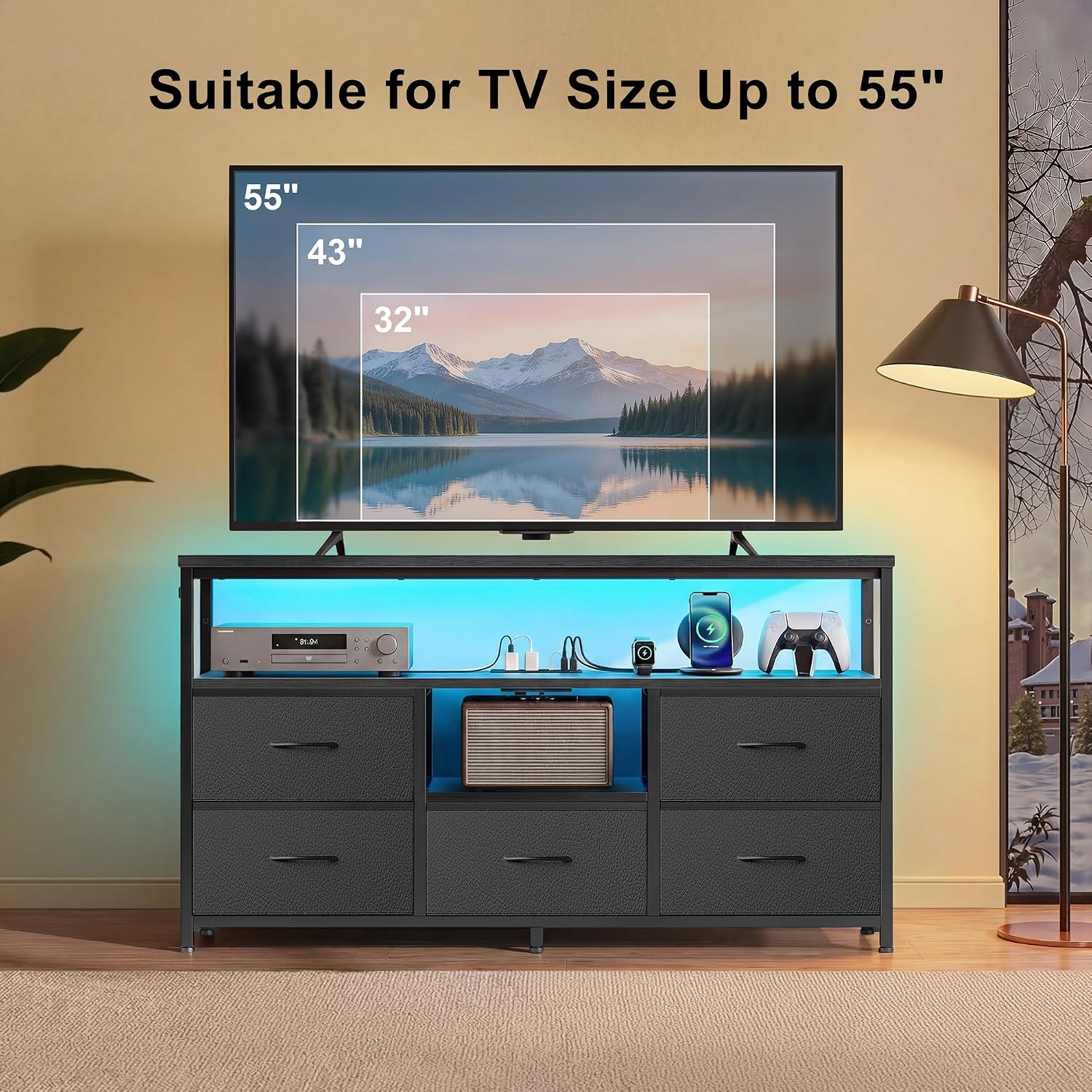 Detalle 2 de MORICAD TV Stand for 55-Inch TVs