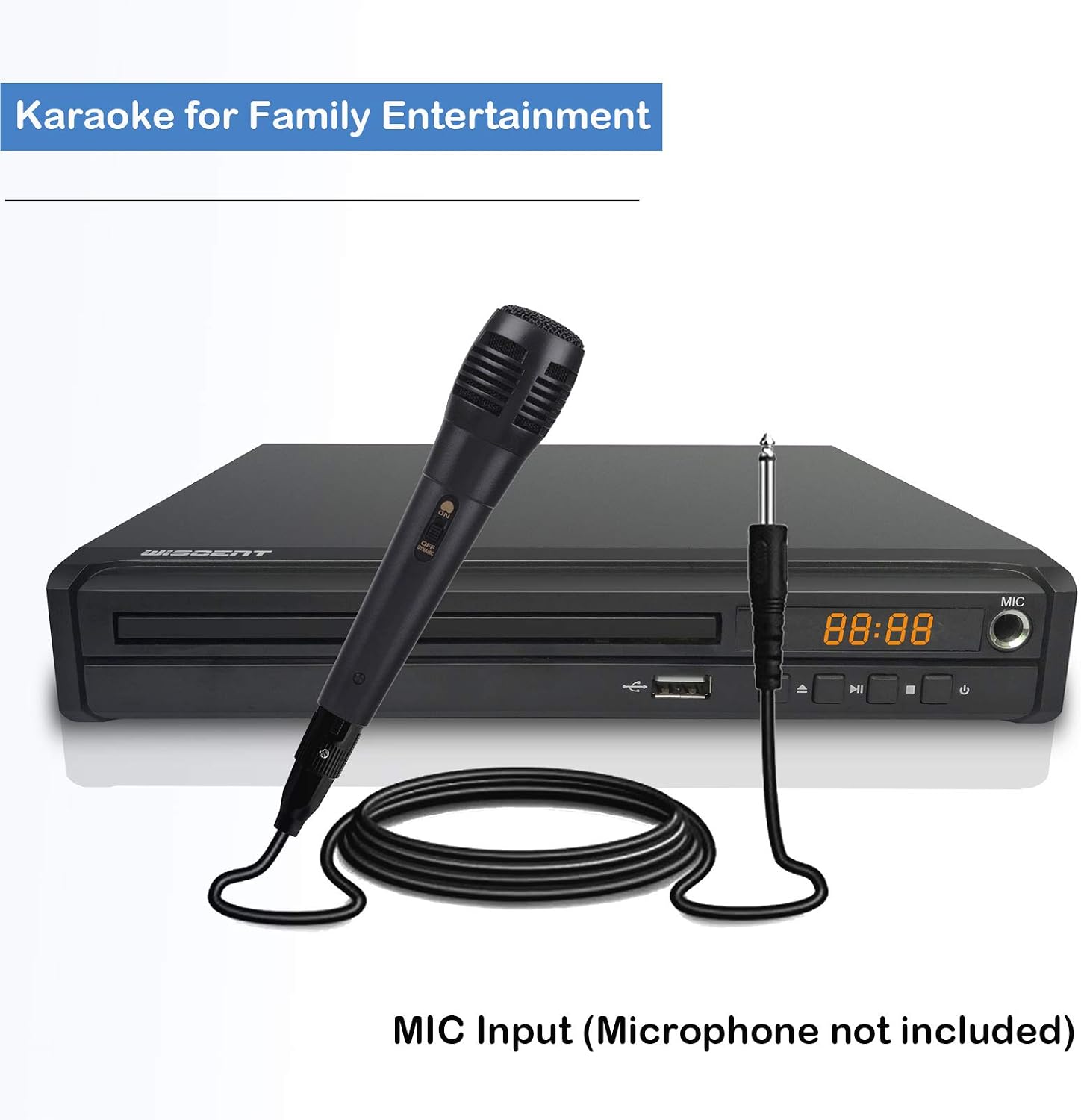 Detalle de WISCENT mini DVD player for TV (all-region free) with HDMI, AV, USB and remote control