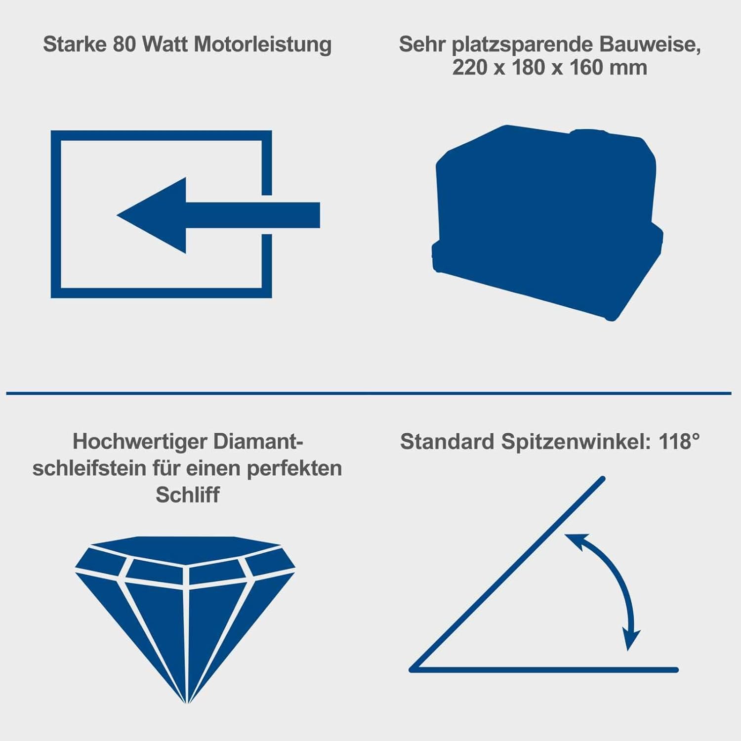 Thumbnail 1 de Scheppach DBS800: Bohrerschleifer per punte 118° (3–13 mm) per HSS/CRV