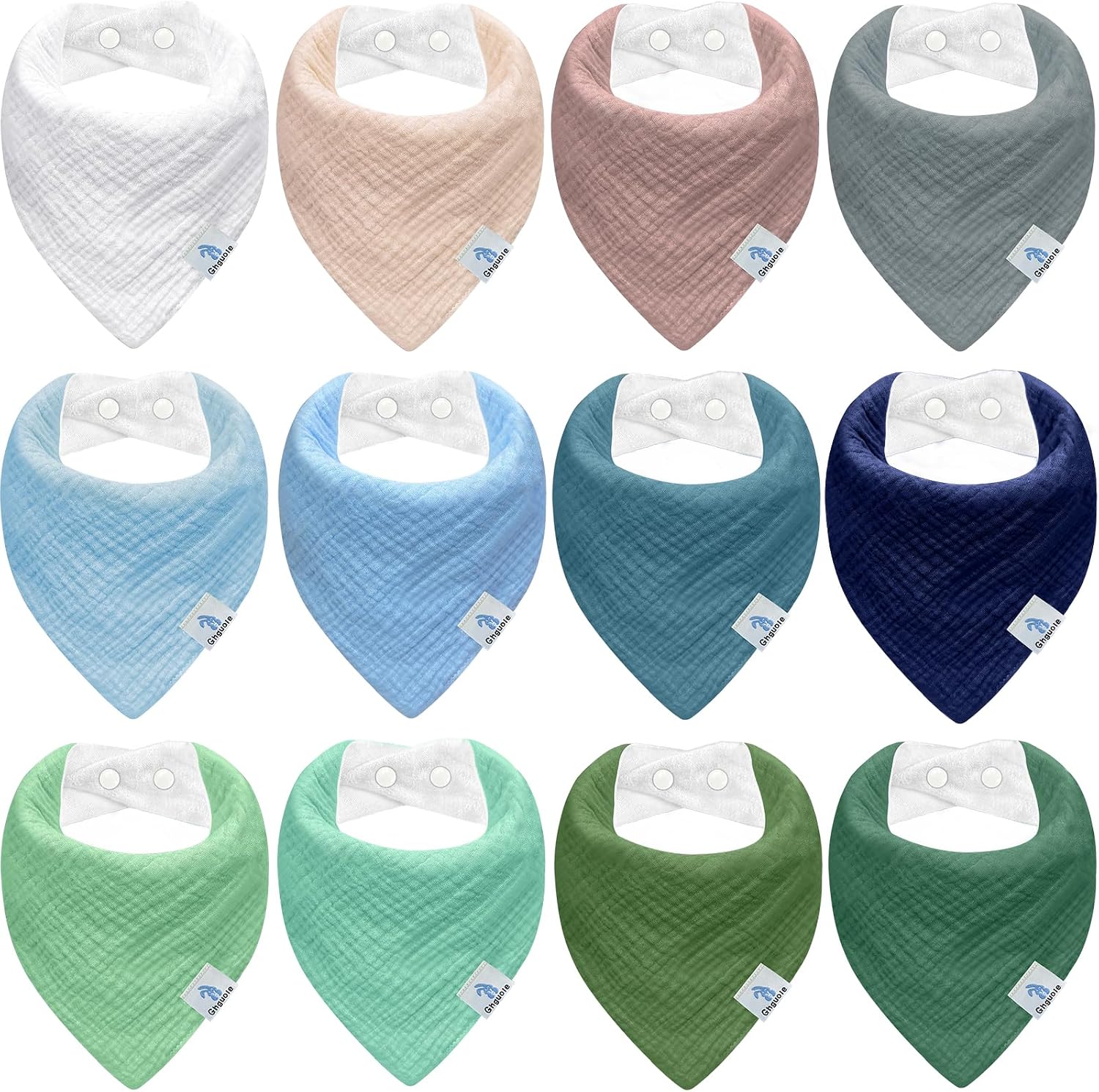 Detalle de Ghguole Babylätzchen 12er Pack 👶