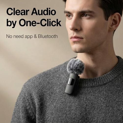 Detalle 2 de Caiord Professional Wireless Lavalier Microphone for iPhone and iPad