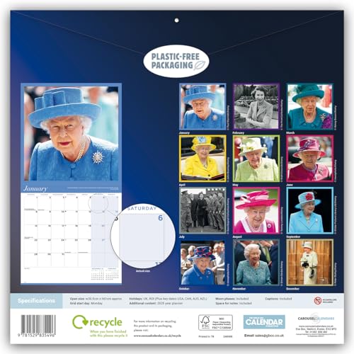 Detalle 2 de Queen Elizabeth II 2024 Calendar 📅