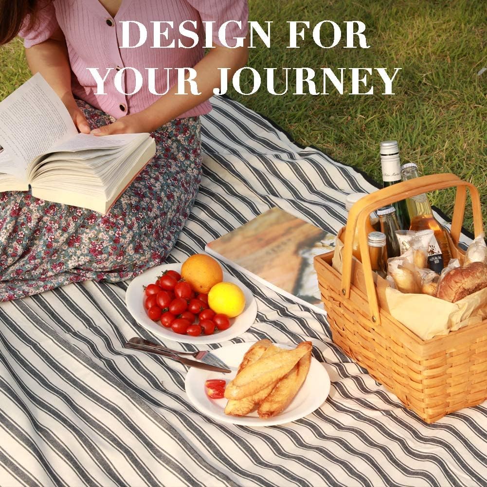 Thumbnail 4 de Picnic Blanket Waterproof Portable XL (Berry Blue) – foldable sand-proof mat with carry strap