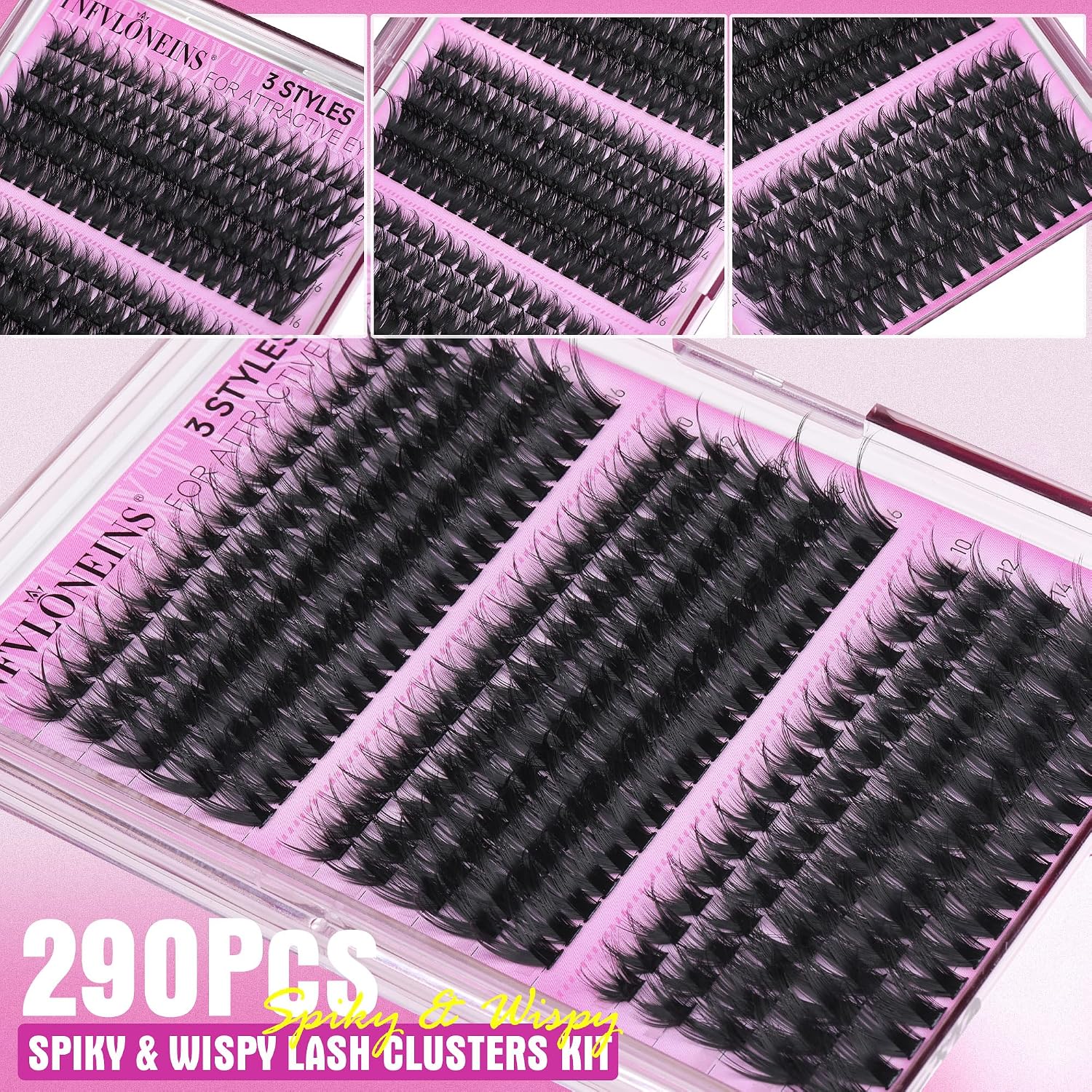 Thumbnail 4 de TNFVLONEINS Lash Clusters Kit 3 💄