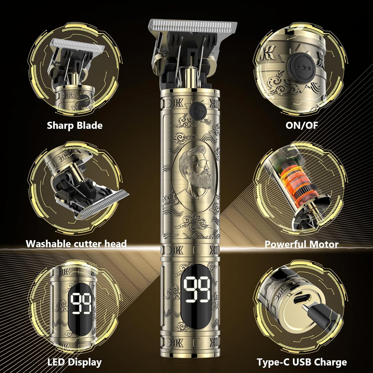 Thumbnail 4 de Solati Hair Clippers for Men — Cordless Zero-Gapped T-Blade Trimmer with LCD