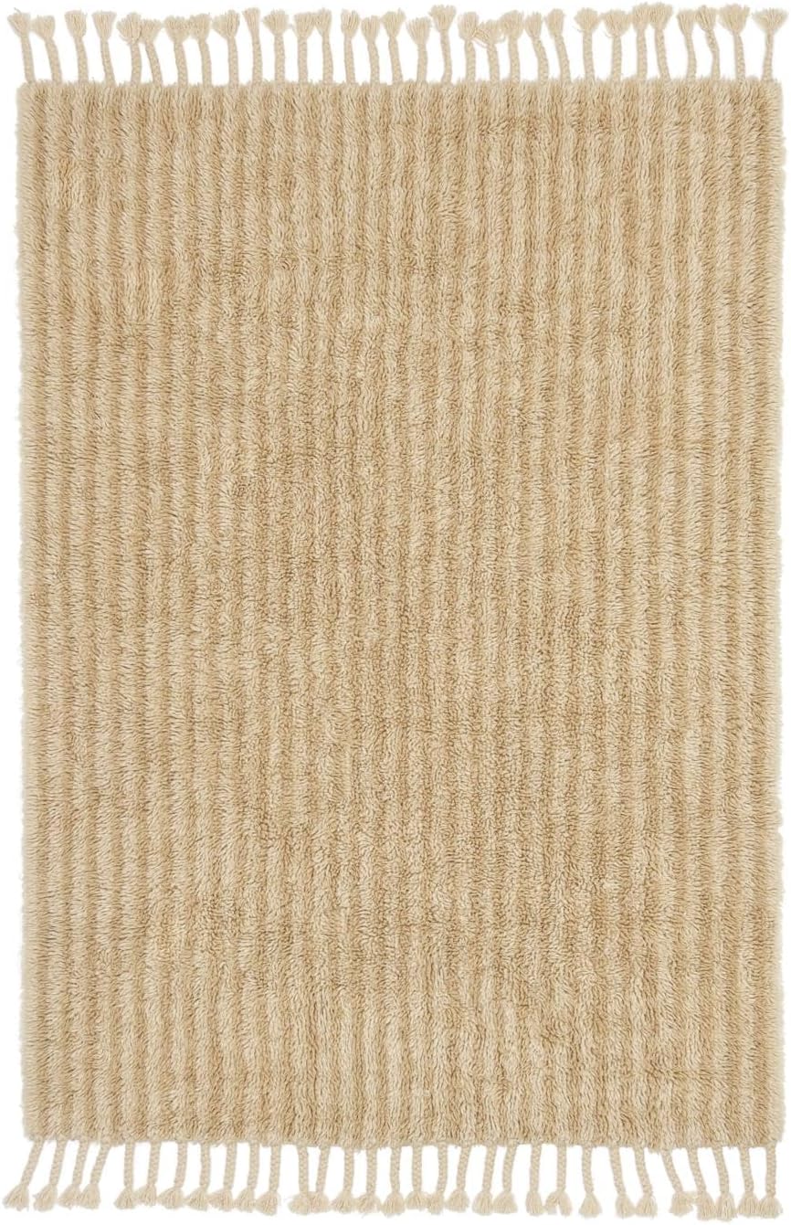 Detalle de RugVista Ecco, dywan 160 × 230 cm, wysoki włos, off white i beżowy