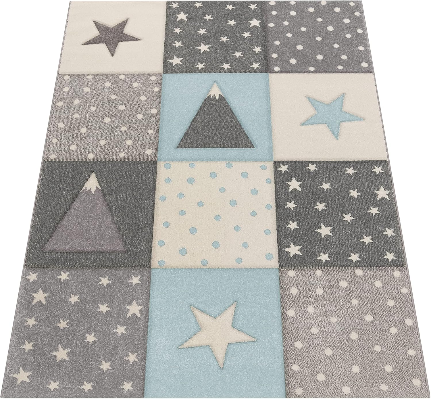 Thumbnail 5 de Paco Home Alfombra Infantil Estrellas y Corazones Blanco Grís 🌟