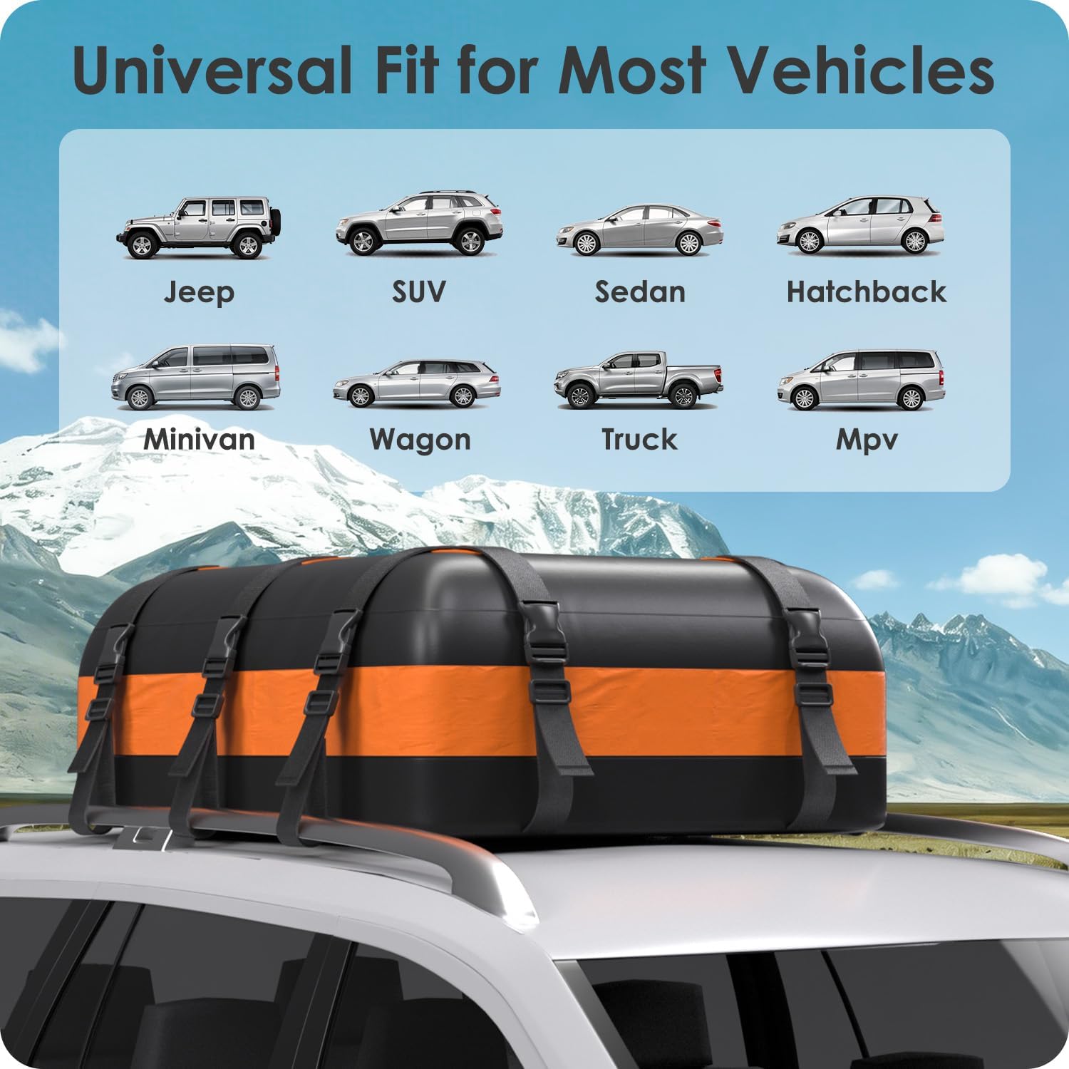 Detalle de BATSUVCER Car Rooftop Cargo Carrier Bag 20 Cubic Feet