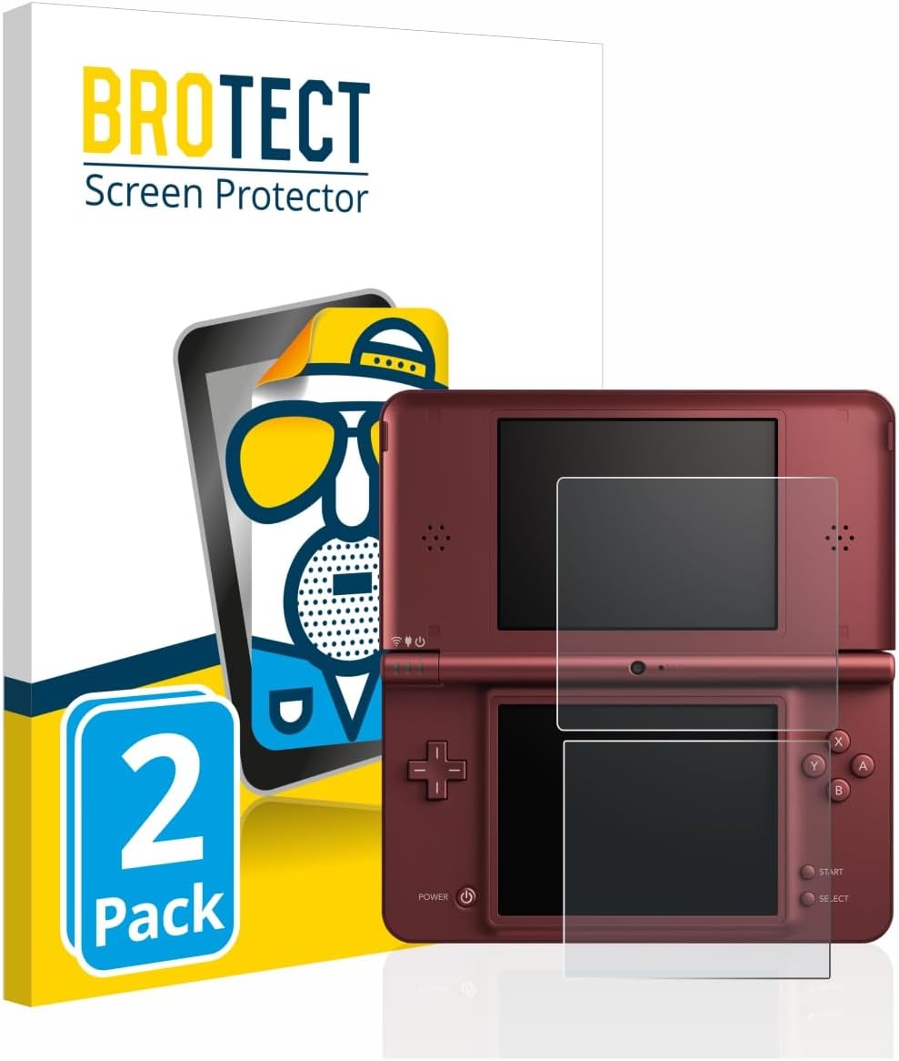Detalle de BROTECT Entspiegelungs-Schutzfolie für Nintendo DSi XL – 2er Matte Displayschutzfolie (Anti-Reflex, Anti-Fingerprint, touch-optimiert)