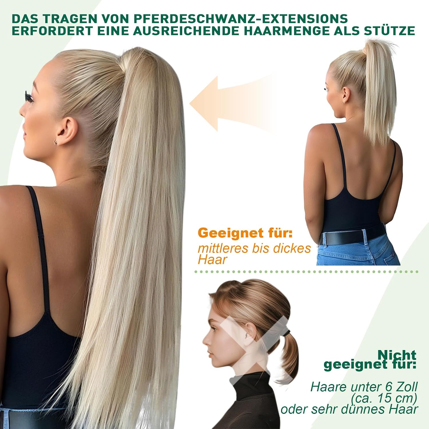 Thumbnail 6 de Easyouth Echthaar Zopf Extensions 50 cm 💇♀