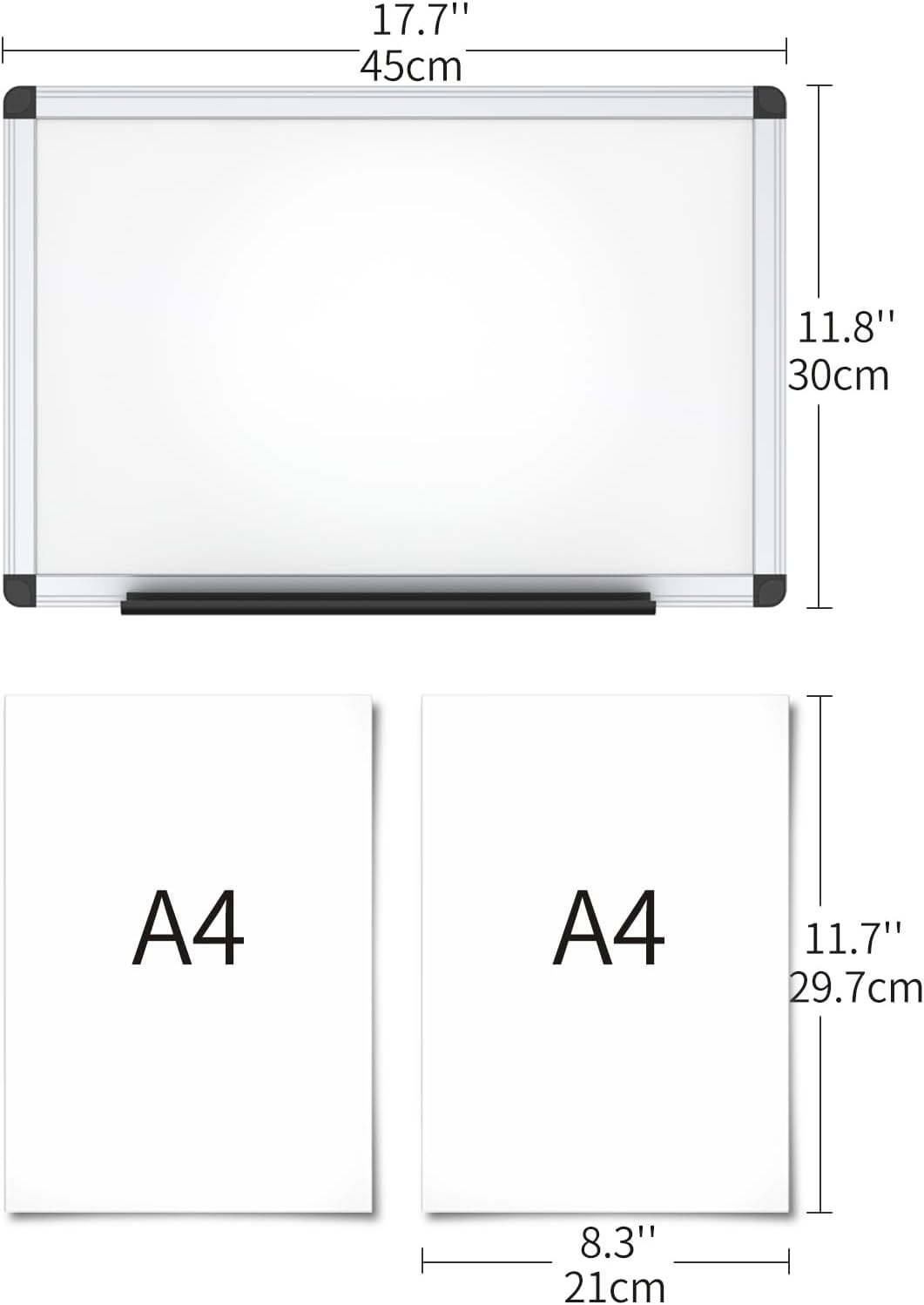 Detalle 2 de VIZ-PRO Small Magnetic Whiteboard 45 x 30 cm
