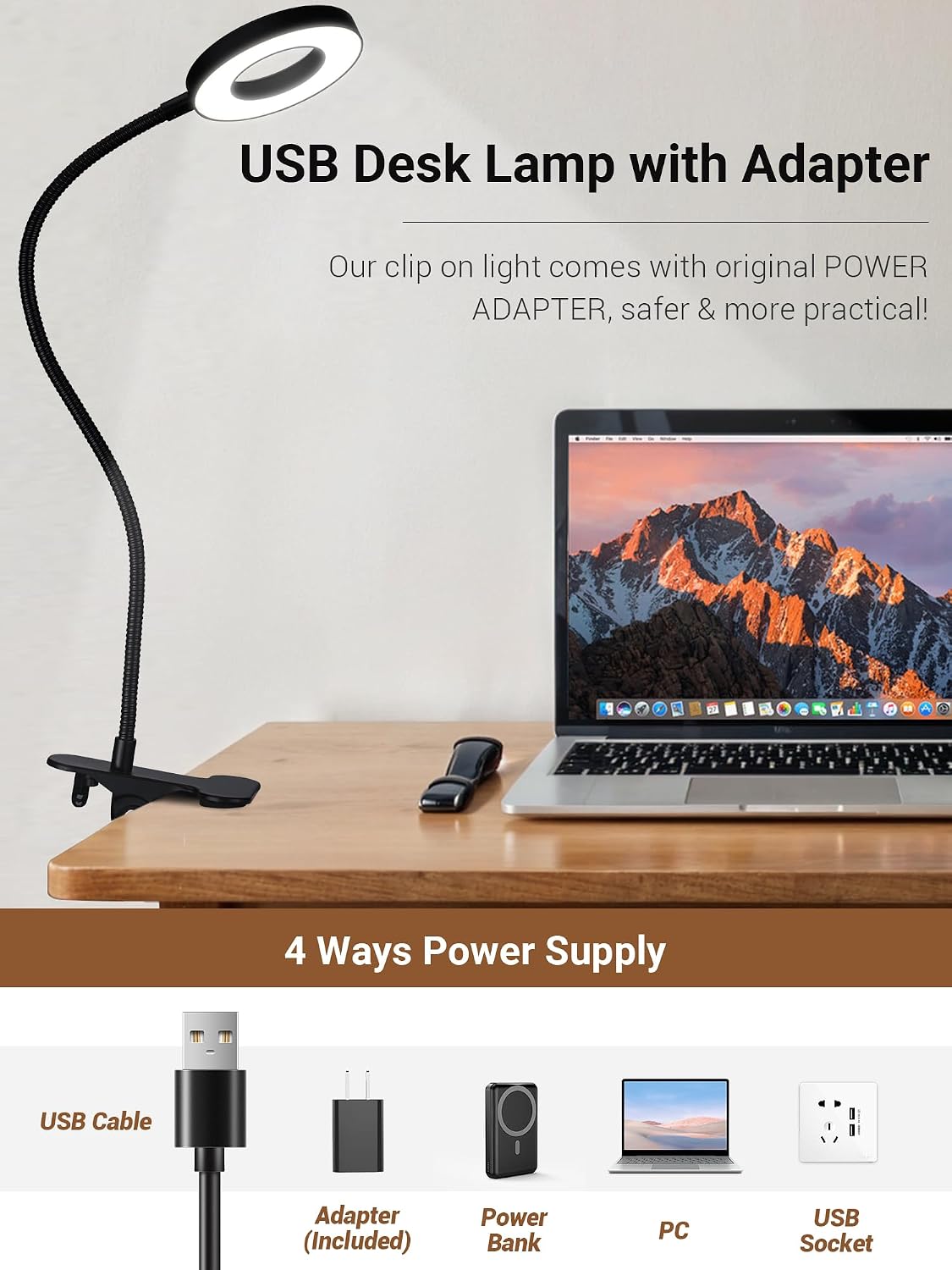 Thumbnail 6 de Clip-On Lamp with 5 Color Temperatures