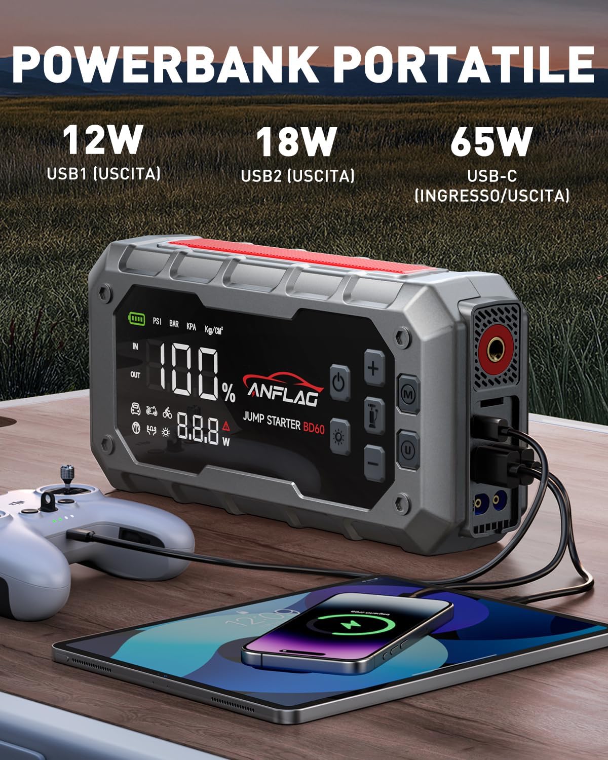 Thumbnail 4 de ANFLAG Booster Avviamento 8000A 26800mAh