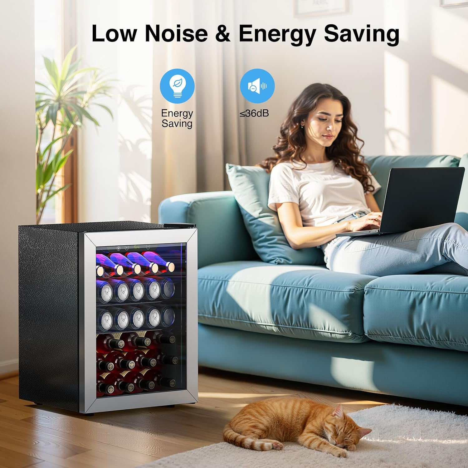 Thumbnail 5 de Kismile JC-48UEL-F 18-Bottle Wine Cooler, 1.7 Cu. Ft., Digital Control