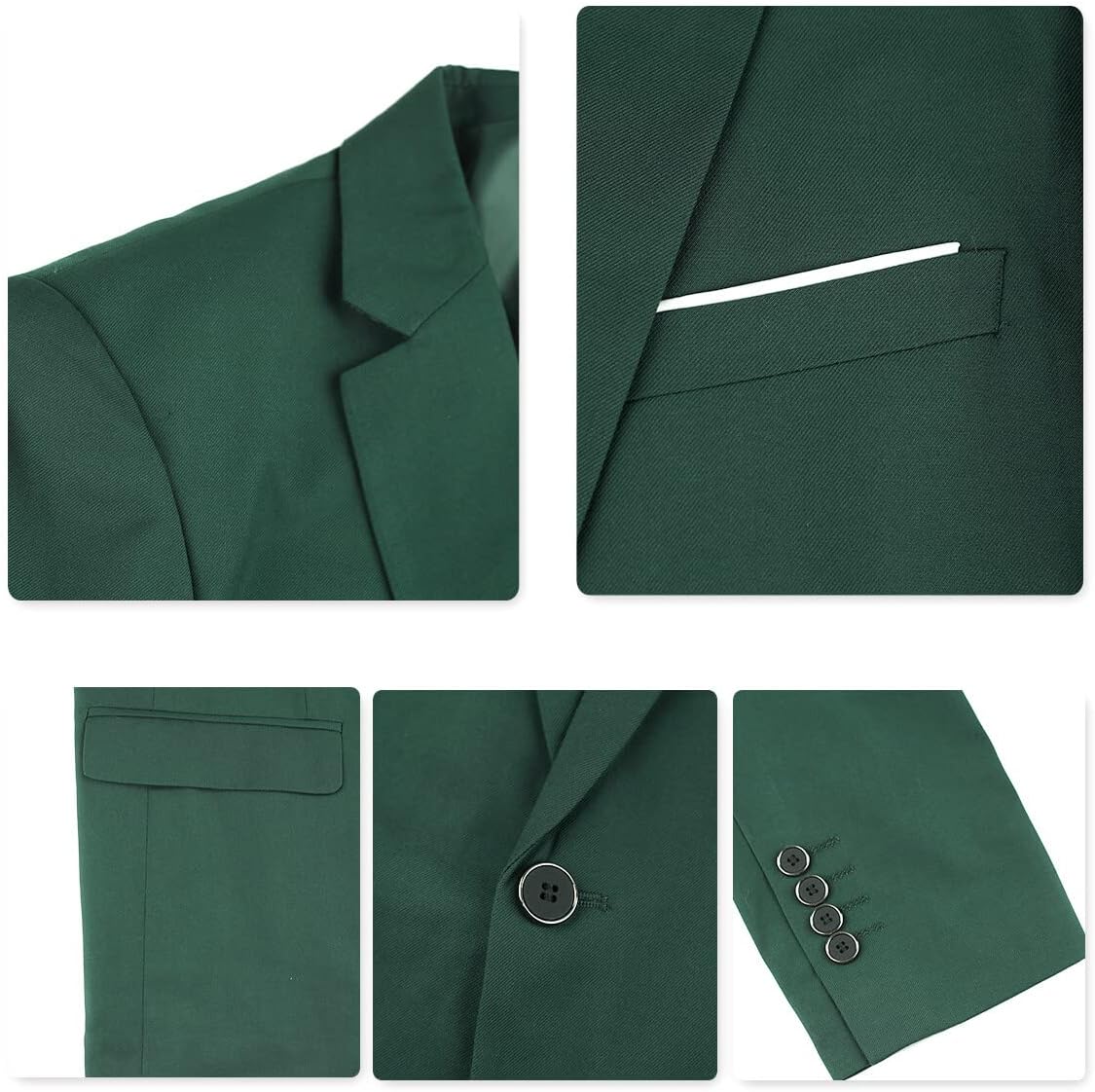 Thumbnail 6 de Costume homme 3 pièces Slim Fit YOUTHUP : veste à double revers, gilet et pantalon deux boutons