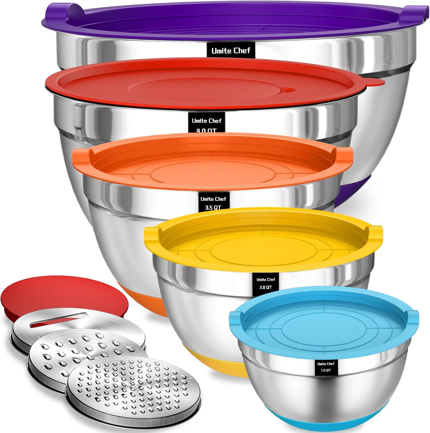 Detalle de Umite Chef Mixing Bowls, 5 qt