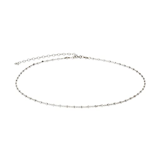 Detalle de Annika Bella 925 Sterling Silver Chain Choker Necklace (33–40.5 cm)