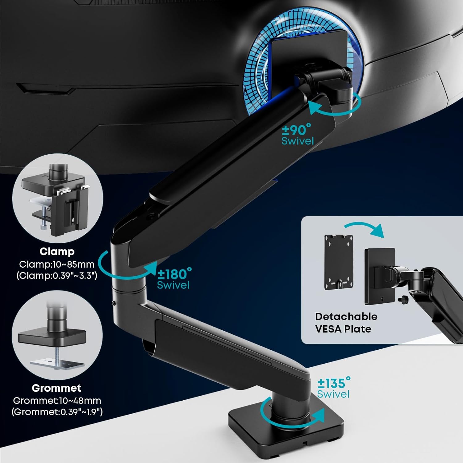Thumbnail 5 de IMtKotW Soporte de Escritorio para Monitores 17-49”🖥️
