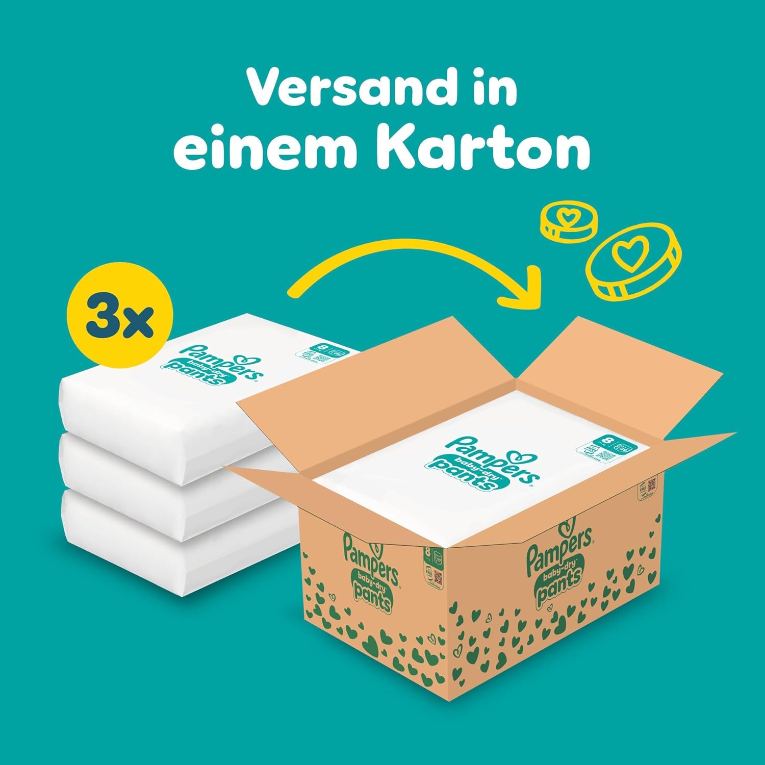 Detalle 2 de Pampers Baby-Dry Pants Größe 8, 117 Windeln